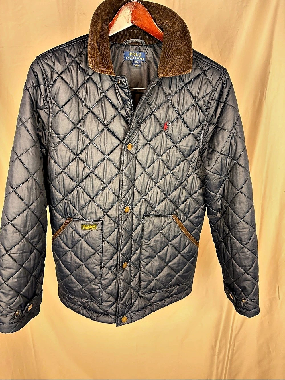 Polo Ralph Lauren Quilted Barn Jacket Blue & Brown - XL Kids/Womens S/M